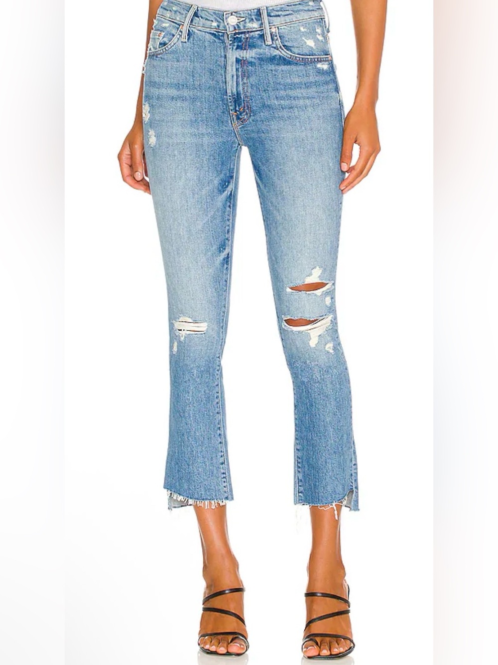 Mother The Insider Crop Step Fray in Love  in a Boat jeans size 27 NWOT